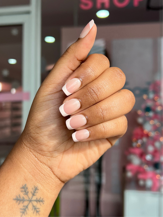 Gel Supreme: Nude French Press On Nails