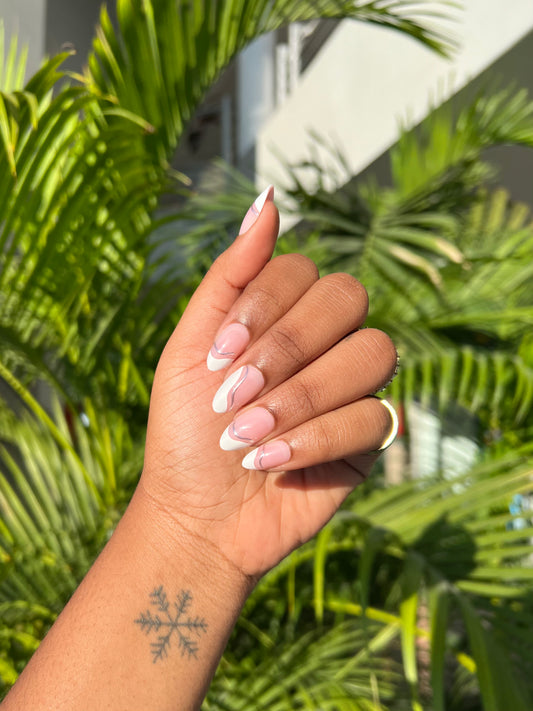 Gel Supreme: Mini White Swirls